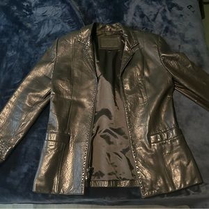Black leather jacket, perfect condition